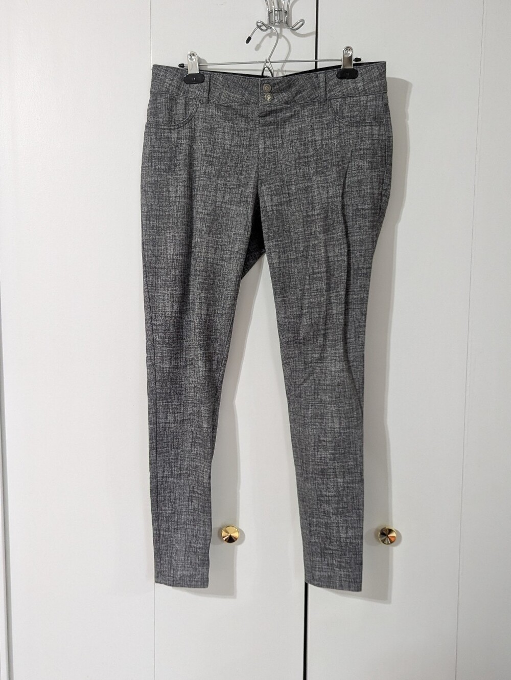 Women's Classic Gray Skinny Slim Dress Pants